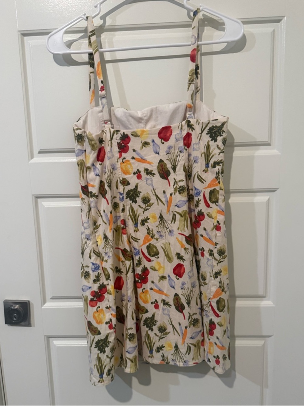 Abercrombie & Fitch Cream Vegetable Print Dress with Multi-Color Accents - Picture 4 of 4